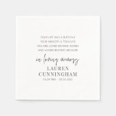 メモリモダンエレガントシンプルーCHIC スタンダードカクテルナプキン (正面)