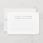 メモリモダンシンプルルCHIC Kind Reply 出欠カード (裏面)