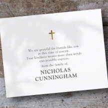 メモリモダンシンプルー金ゴールドクロス