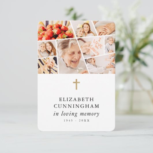 メモリモダンシンプルー9枚祈りの言葉 サンキューカード (スタンド正面)