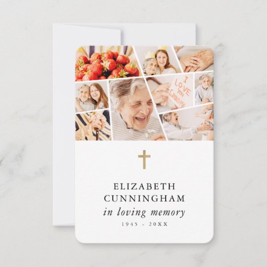 メモリモダンシンプルー9枚祈りの言葉 サンキューカード (正面)