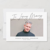 メモリモダンフォトカードを愛するシックなミニマリスト 招待状 (正面)