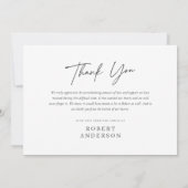 メモリモダンフォトカードを愛するシックなミニマリスト 招待状 (裏面)