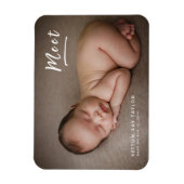 メモリモダンベビー写真Keepsakeギフトを満たす マグネット (縦)