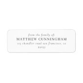 メモリモダンミエレガントマル差出人住所 ラベル (正面)