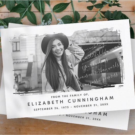 メモリモダンーとシンプルフォトフレーム サンキューカード