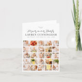 メモリモダンーシンプルミニマル25フォトコラージュ サンキューカード (正面)