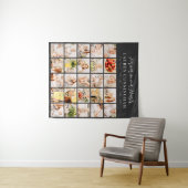 メモリモダンーシンプルミニマル25フォトコラージュ タペストリー (インサイチュ(横))