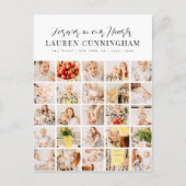 メモリモダンーシンプルミニマル25フォトコラージュ ポストカード (正面)