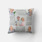 メモリモダンーパーソナライズされた5 Photo Collage クッション (裏面)