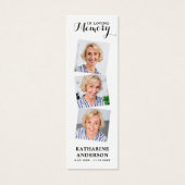 メモリモダンー3フォト祈りの言葉葬儀ブックマーク (正面)