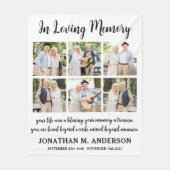 メモリモダンー6パーソナライズされた写真記憶 フリースブランケット (正面)