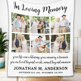 メモリモダンー6パーソナライズされた写真記憶 フリースブランケット