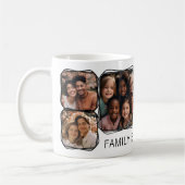 メモリモダン6フォトコラージュテンプレートホワイトC00 コーヒーマグカップ (左)