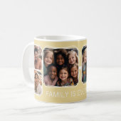 メモリモダン6フォトコラージュテンプレート黄色C62 コーヒーマグカップ (正面左)