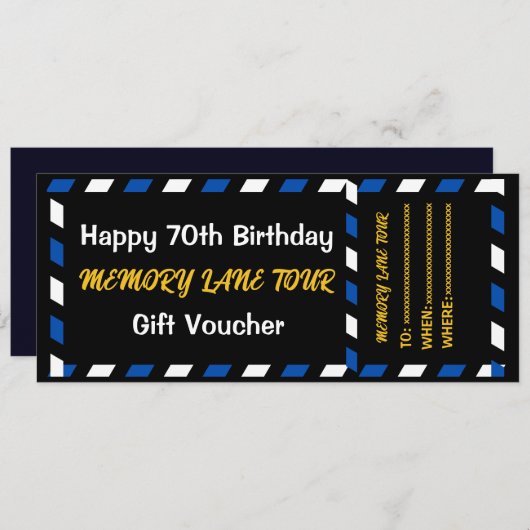 メモリレーンツアーギフト券ノスタルジックモーメント (正面/裏面)