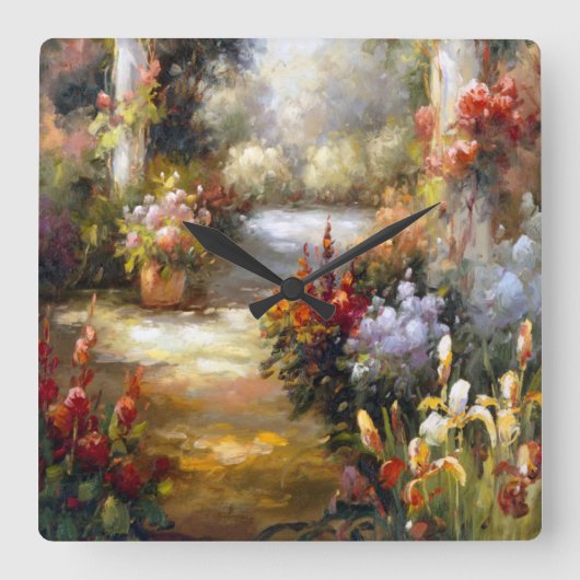 メモリレーンI スクエア壁時計 (正面)