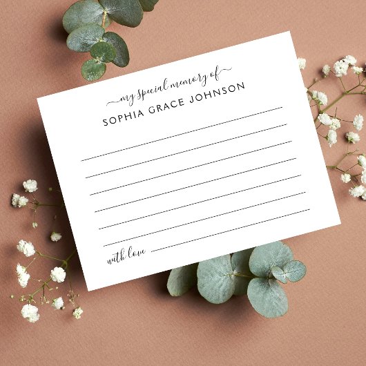 メモリーをシェアする シンプルな葬儀 ポストカード