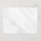 メモリーをシェアする ホワイト マーブル ウェディング ポストカード (裏面)