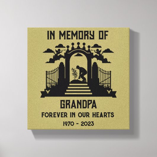 メモリーガーデンの葬儀 キャンバスプリント (正面)