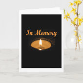 メモリーキャンドルの優しい光 カード (黄色い花)