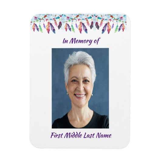 メモリーキープサケフェザーズボホトライバル先住民 マグネット (縦)