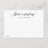 メモリーシェア ミニマリスト カリグラフィー カード (正面)