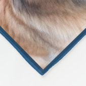 メモリーズクラシックブルーモノグラム10フォトコラージュ フリースブランケット (角)