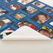 メモリーズクラシックブルー20写パーソナライズされた真 シェルパブランケット (3/4)