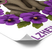 メモリーズハイマーの認識度パープルエレファントフラワー ポスター (角)