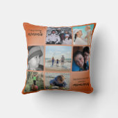 メモリーズファミリーフォトコラージュ装飾用クッション クッション (裏面)
