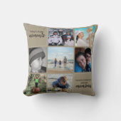 メモリーズファミリーフォトコラージュ クッション (正面)