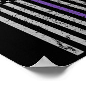 メモリーズマターアルツハイマーUSAフラッグパープルストリップ ポスター (角)