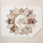 メモリーズ写真コラージュ地球トーンID1016 シェルパブランケット (正面(横))