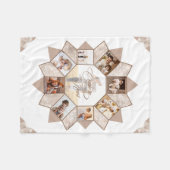 メモリーズ写真コラージュ地球トーンID1016 フリースブランケット (正面(横))