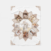 メモリーズ写真コラージュ地球トーンID1016 フリースブランケット (正面)