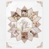 メモリーズ写真コラージュ地球トーンID1016 フリースブランケット (正面)