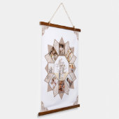 メモリーズ写真コラージュ地球トーンID1016 吊り下げ型タペストリー (傾斜あり)