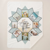 メモリーズ写真コラージュ海ガラスID1016 シェルパブランケット (正面)