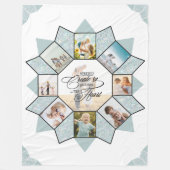 メモリーズ写真コラージュ海ガラスID1016 フリースブランケット (正面)