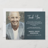 メモリーフォトグミニマルレイ悔やみや弔慰 サンキューカード (正面)