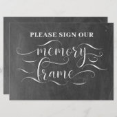 メモリーフレームのテーブルカ結婚ードに署名してください 招待状 (正面/裏面)