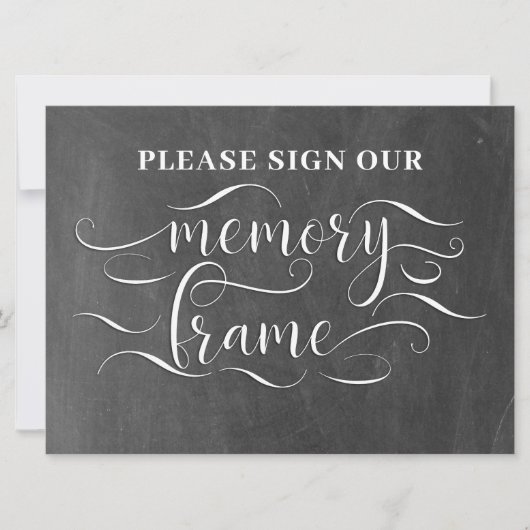 メモリーフレームのテーブルカ結婚ードに署名してください 招待状 (正面)