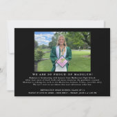 メモリーボードフォトコラージュグラードパーティー 招待状 (裏面)