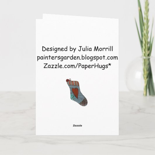 メモリーロスのクリスマスカードを持つ配偶者 シーズンカード (裏面)