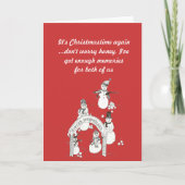 メモリーロスのクリスマスカードを持つ配偶者 シーズンカード (正面)
