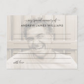 メモリー写真をシェアする 葬儀 ポストカード (正面)