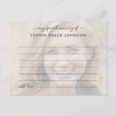 メモリー写真を共有する 葬儀 ポストカード (正面)