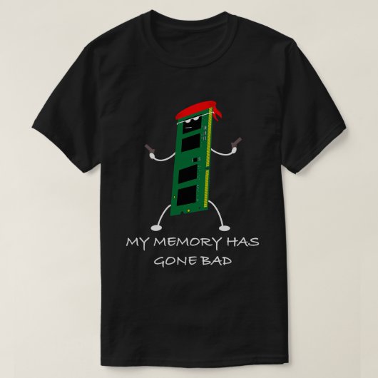 メモリ不良 Tシャツ (デザイン正面)