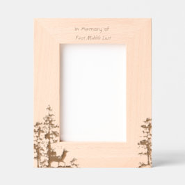 メモリ保持男らし鹿 レーザー彫刻フレーム